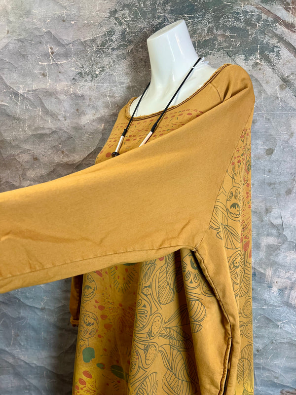 TBG Artdeco Sweatshirt Dress-YEllow