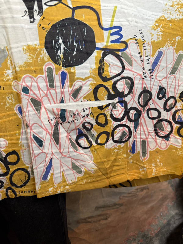 T1514 Long Slv Dolman Top/Tunic-Curious Kitty