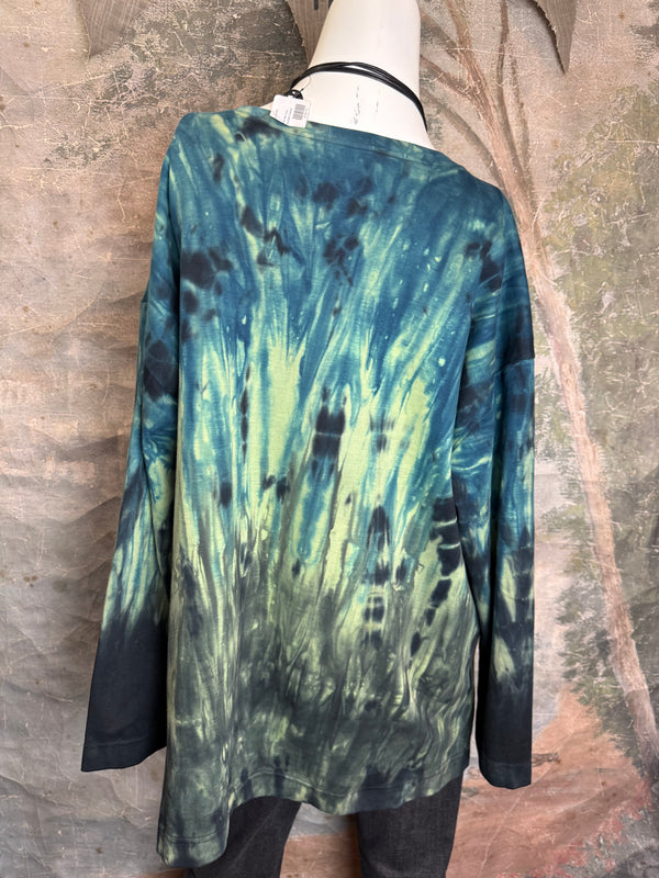 DD1807 Thea L/Slv Top-Teal