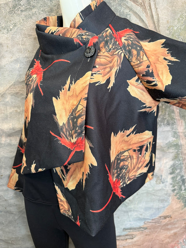 91813 Asym Floral Cropped JTK-BLACK