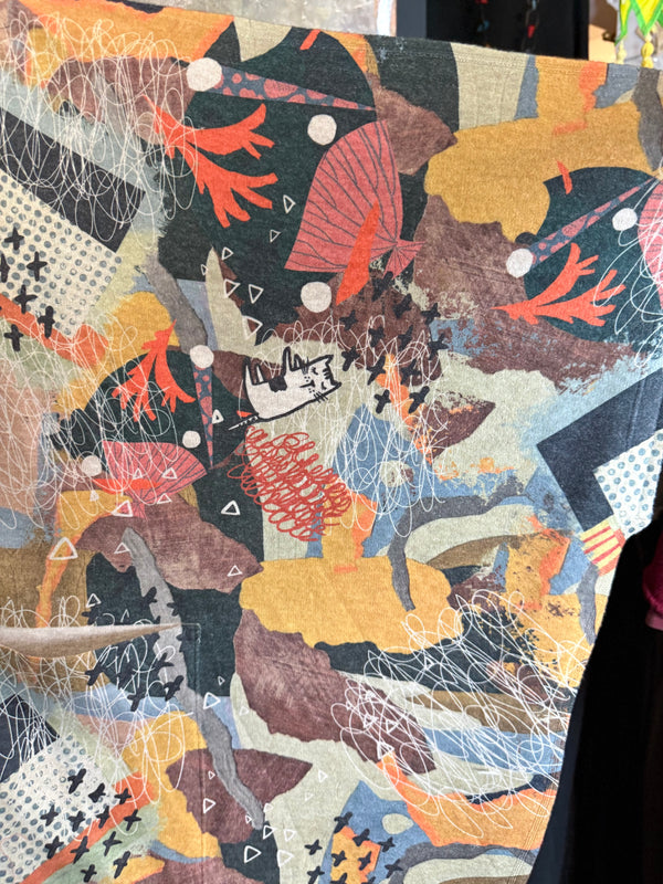 C103 Brushed Hooded Duster