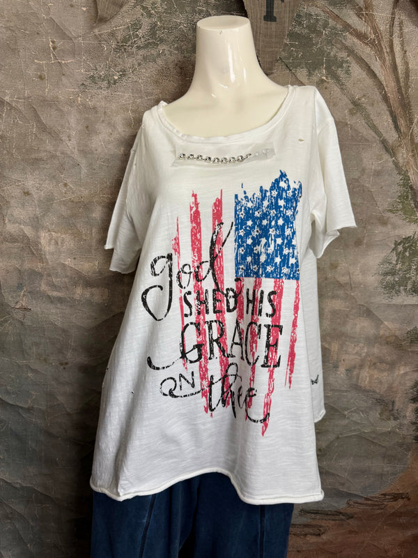 ARB Celebrate W/Chic USA Tshirt-White/Grace