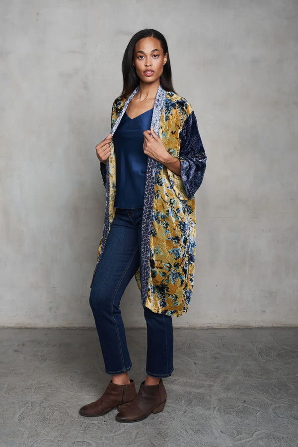 3582 Velvet Burnout Kimono