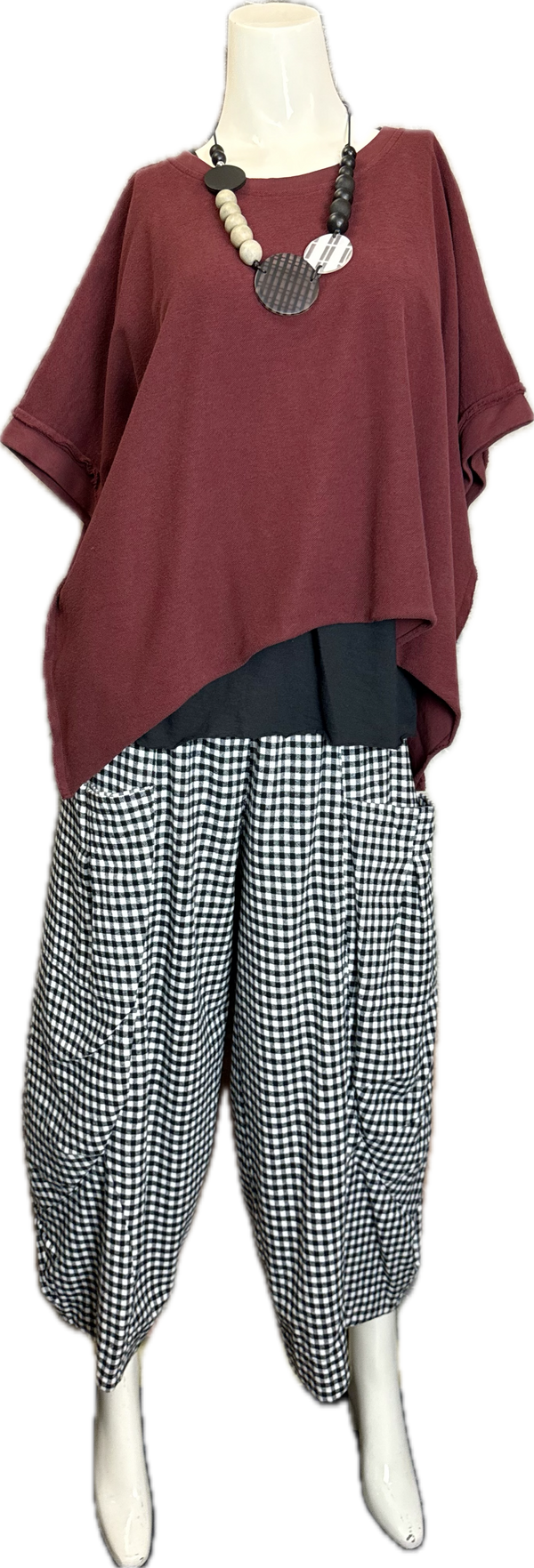 2500-5069 Double Pocket Pant-BLK/WHITE