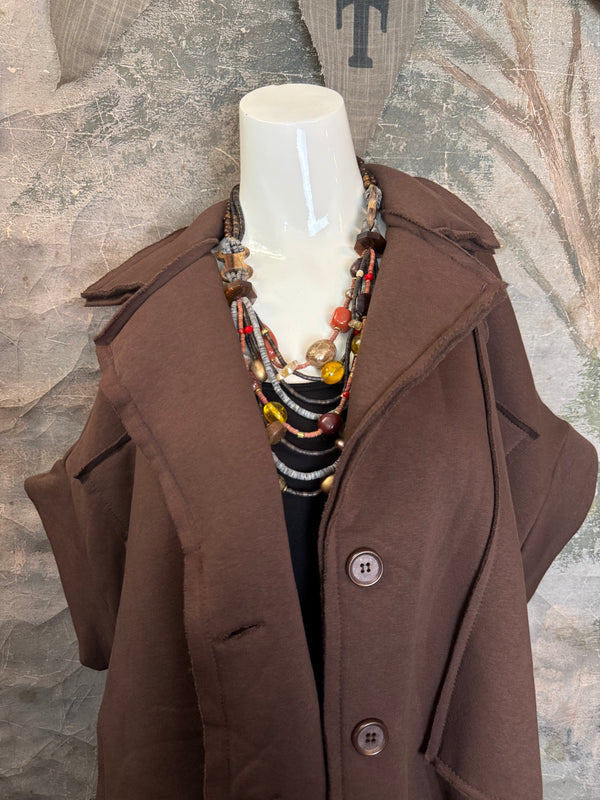 6572AU Short Slv Flare Jacket-Black