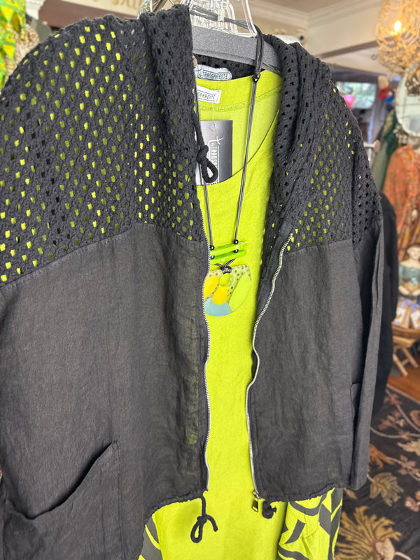 92076 Mix Net Jacket-Black