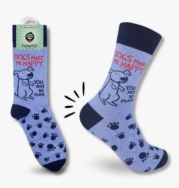 Art To Wear Novelty Socks-Dogs Make Me Happy 🐕 You not so much. 😂