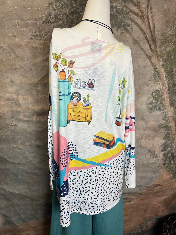 T448K Hi-Low Hem Tunic Top-MR.RODGERS