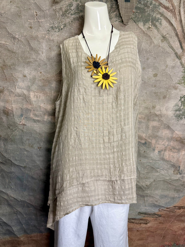 MP-CR293 Double Layer Tank-Natural