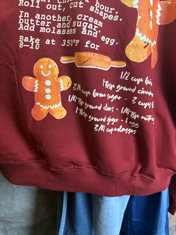 Gingerbread Recipe Sweatshirt