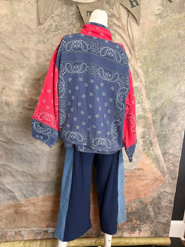5756 Bandana Mix Cardigan