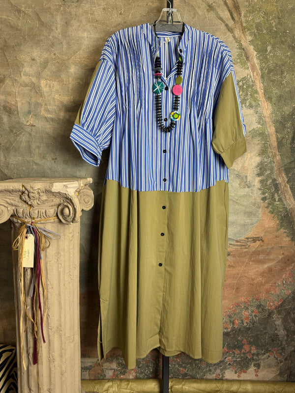 1395 Atelier Stripe Midi Shirt