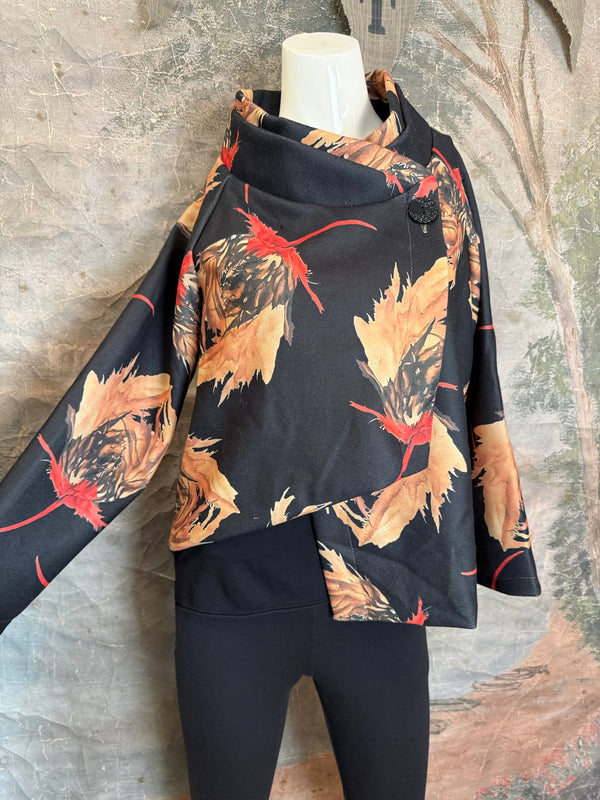 91813 Asym Floral Cropped JTK-BLACK