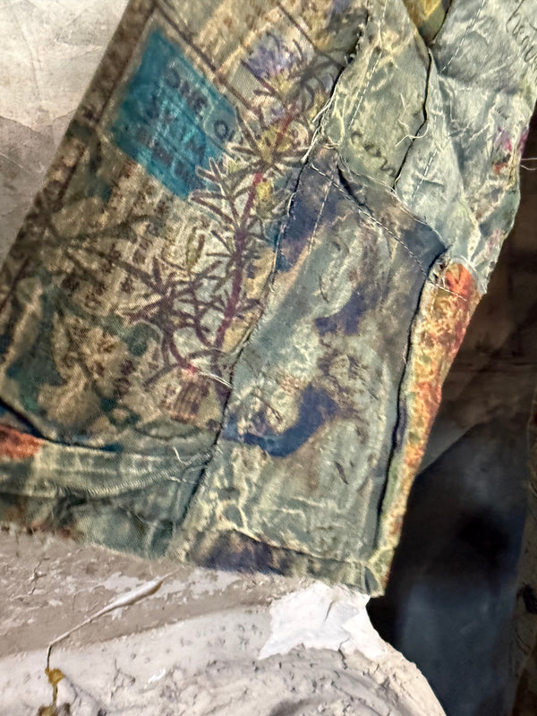 PL-345J Patchwork Artprint Duster