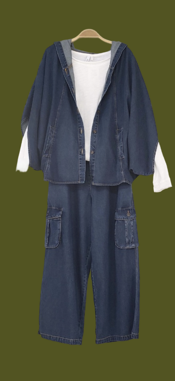 30135N15 Denim Cargo Pant