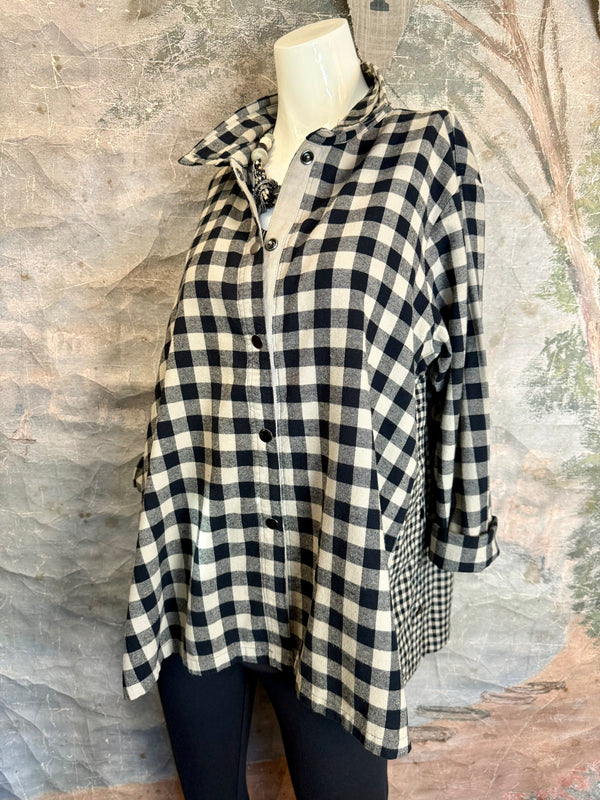 2500-2077 Plaid Placket Shirt-Fennel