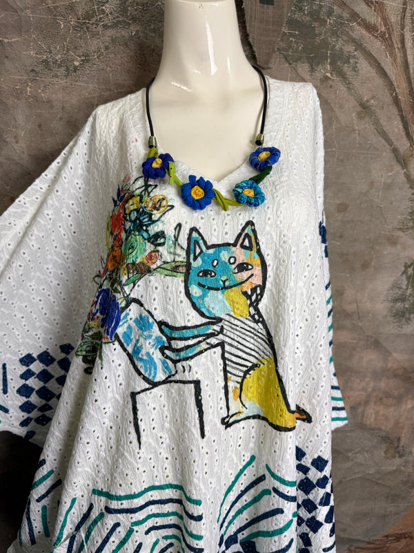 T1196 Vneck Dolman High-low Top-CAT-Astrophy