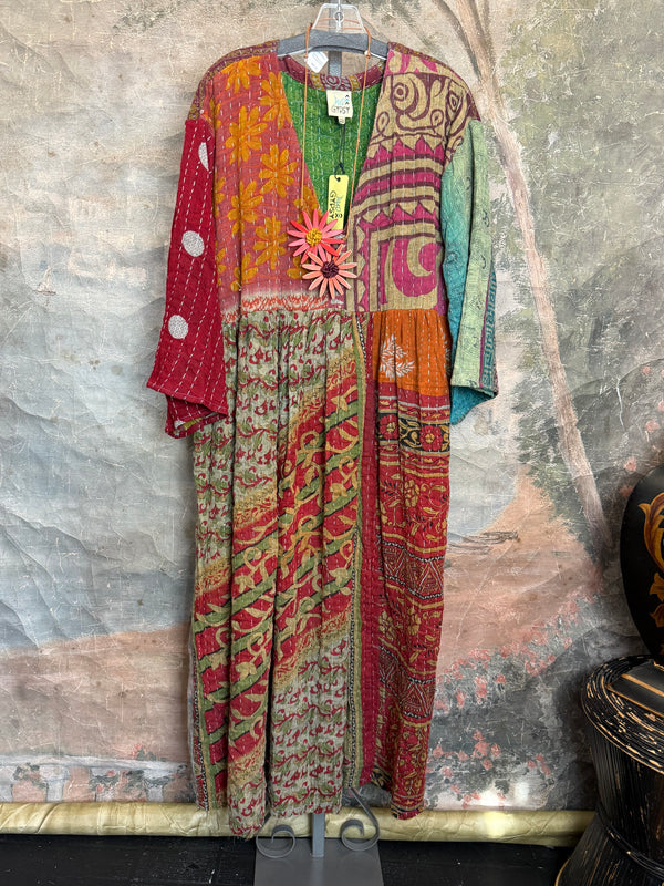 JG-156 Kantha Sunrise Dress-3 MIX