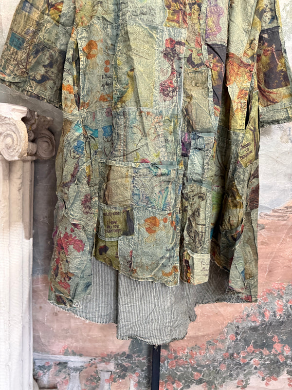 PL-345J Patchwork Artprint Duster