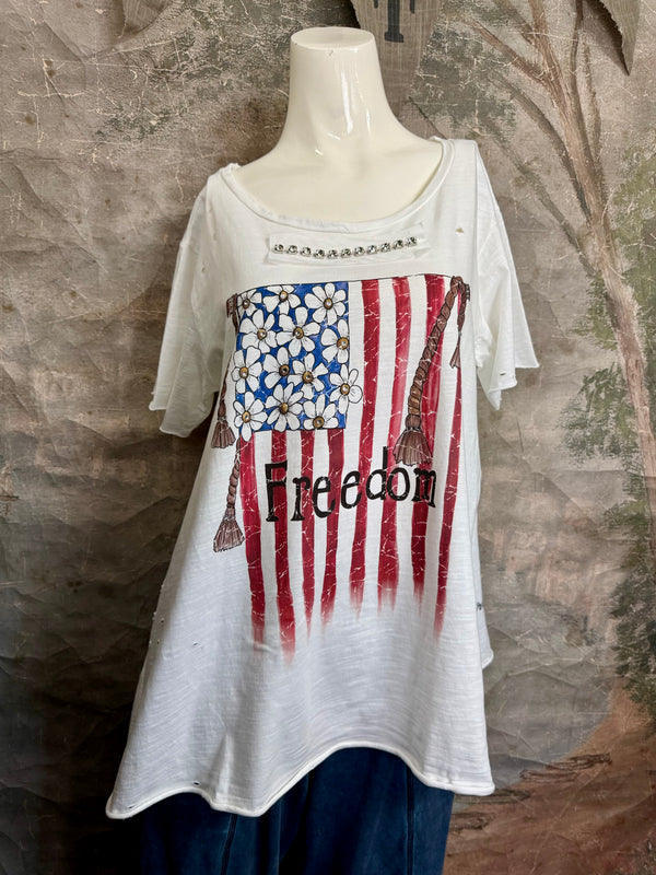 ARB Celebrate W/Chic USA Tshirt-White/Floral