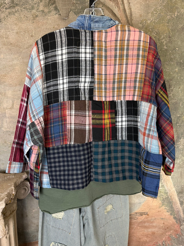 5573 Lodge Flannel Cardigan-Mix A