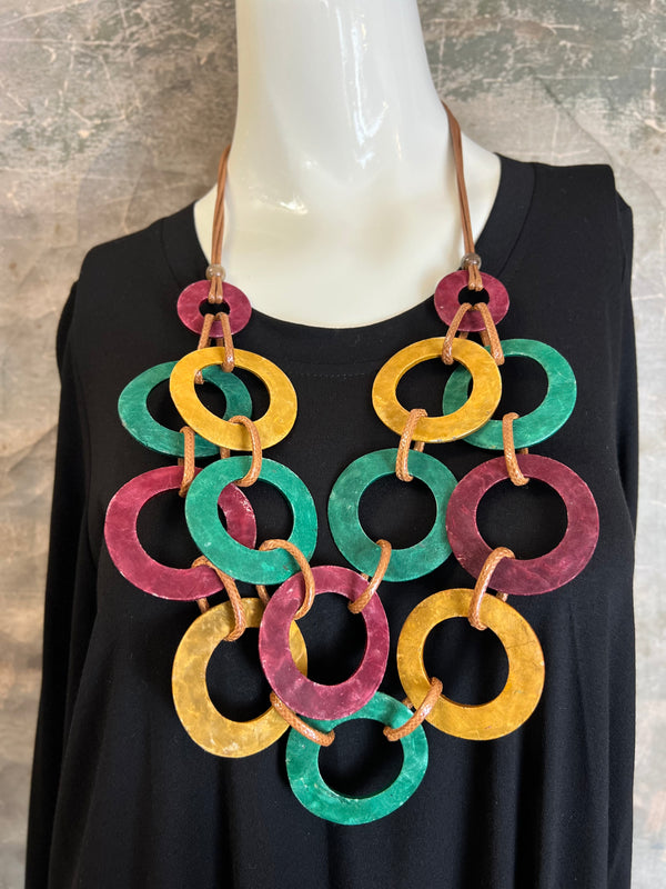 NT1390 Multi Circles Necklace