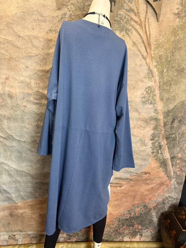 91805 Corduroy Button Dress-Denim