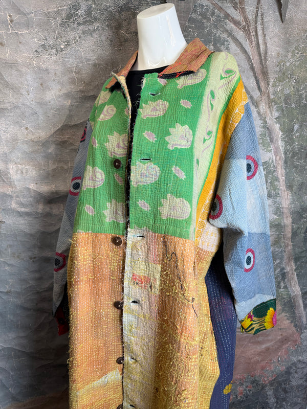 JG-183 Kantha Sunrise Coat-MIX 6
