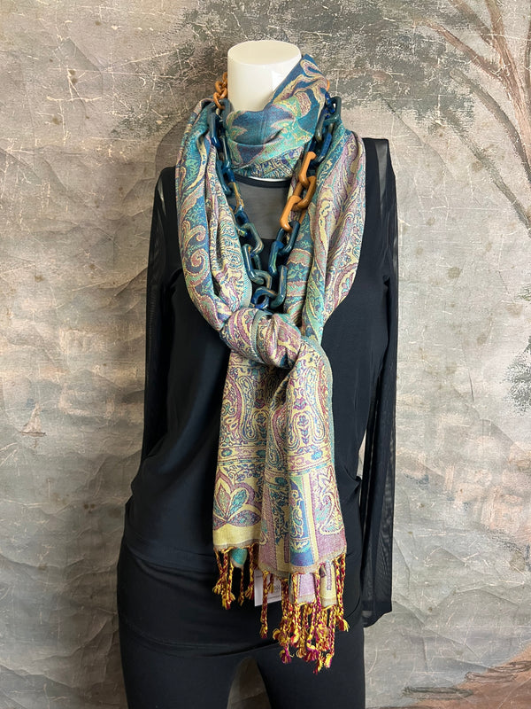 16630 ANU REVERSIBLE SCARF-BUTTER PAISLEY