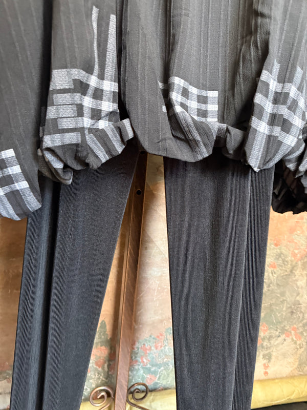 4982 Pleated Plaid Tunic Dress