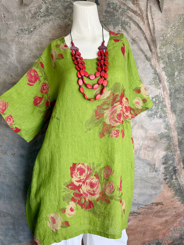 90645-62 Rose Pocket Tunic-KIWI
