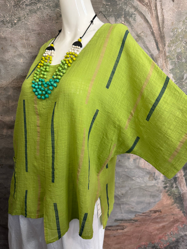 6653S Stripe Top-KIWI