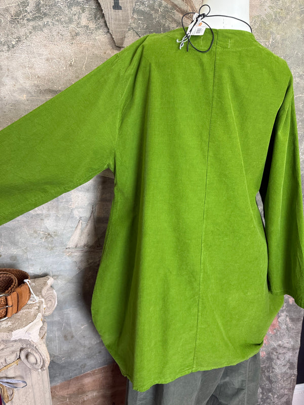 91983A-62 Buttoned Stitch Tunic-Kiwi
