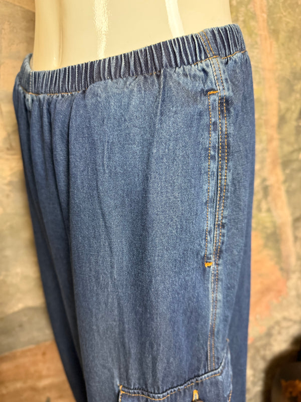 30135N15 Denim Cargo Pant