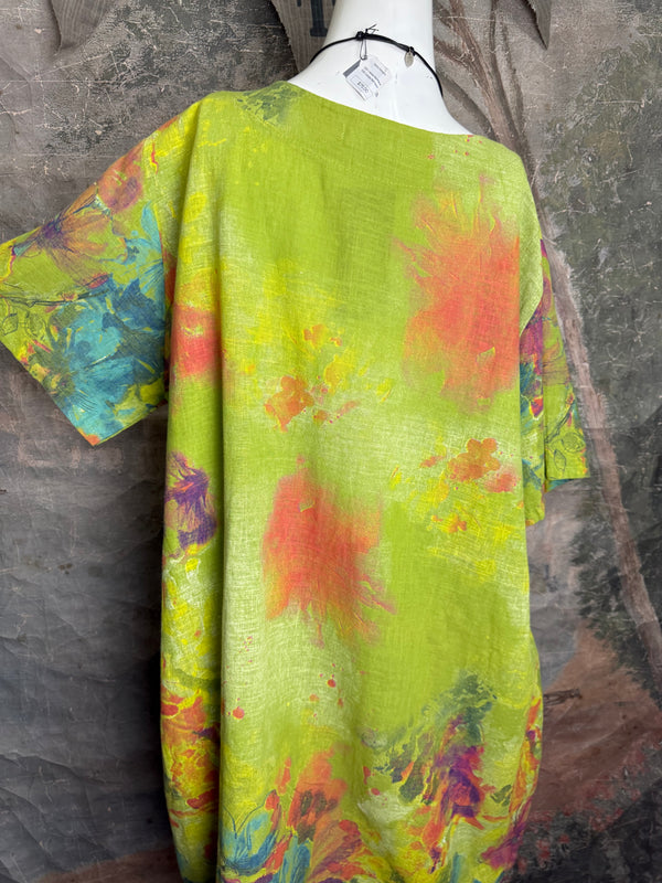 90847P Painted Presence Dress-Kiwi