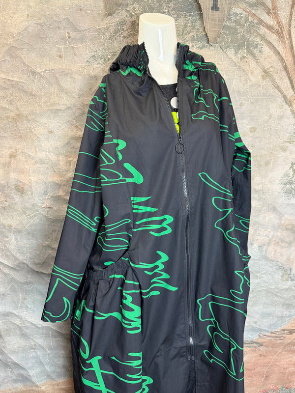 1029 City Scribble Jacket-Green