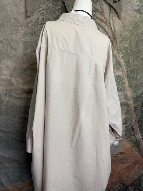 91750 Oversized Shirt Jacket-Beige