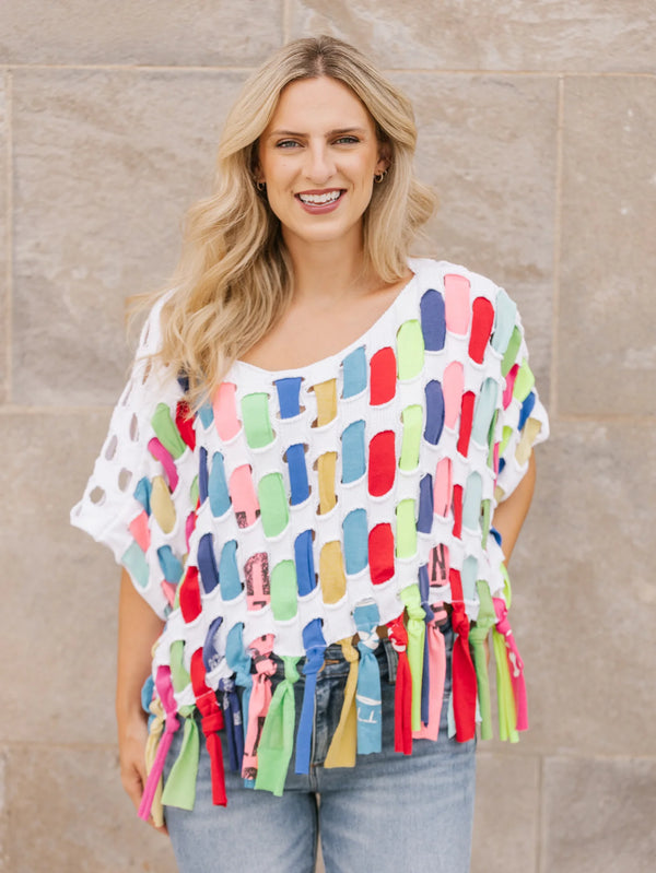 5496 Ribbon Pullover Sweater