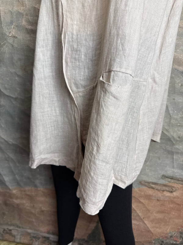 91755 Uneven Tank Top-Beige