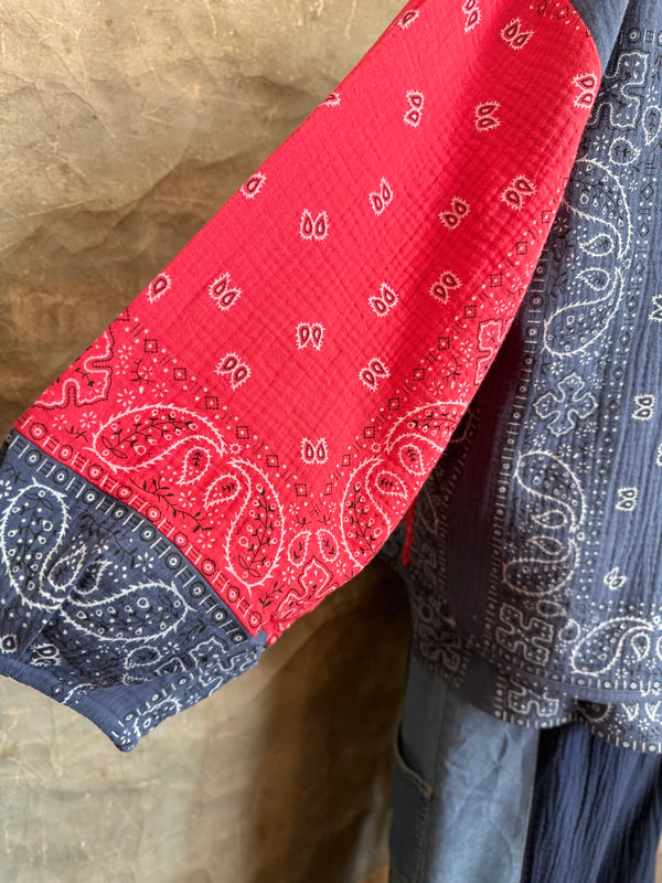 5756 Bandana Mix Cardigan