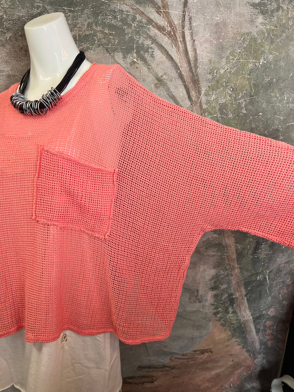 TEE004N Net Rex Top