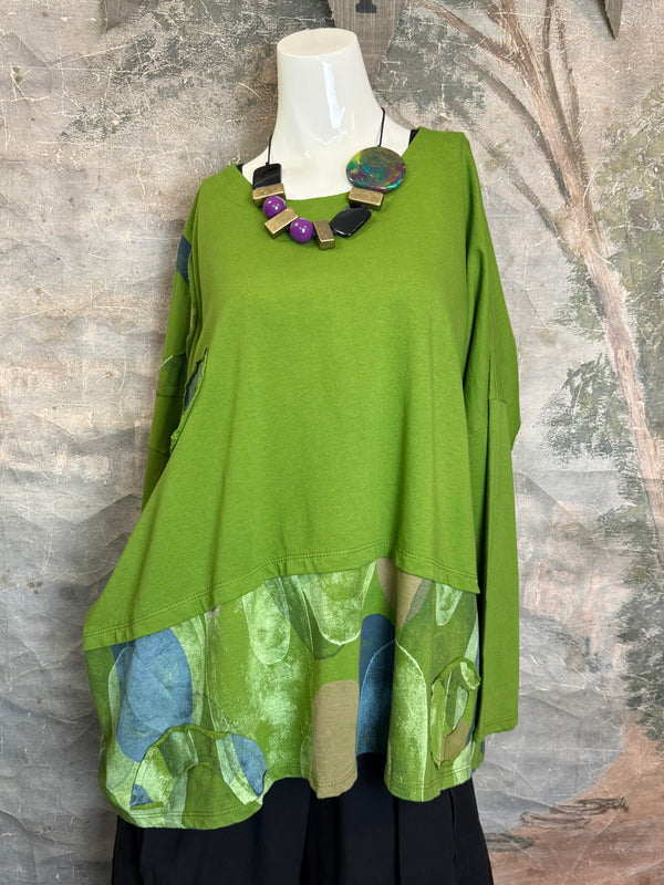 91865 Artsy Patch Pullover-kiwi