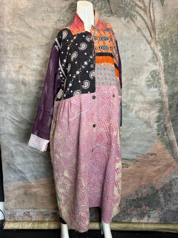 JG-183 Kantha Sunrise Coat-MIX 5