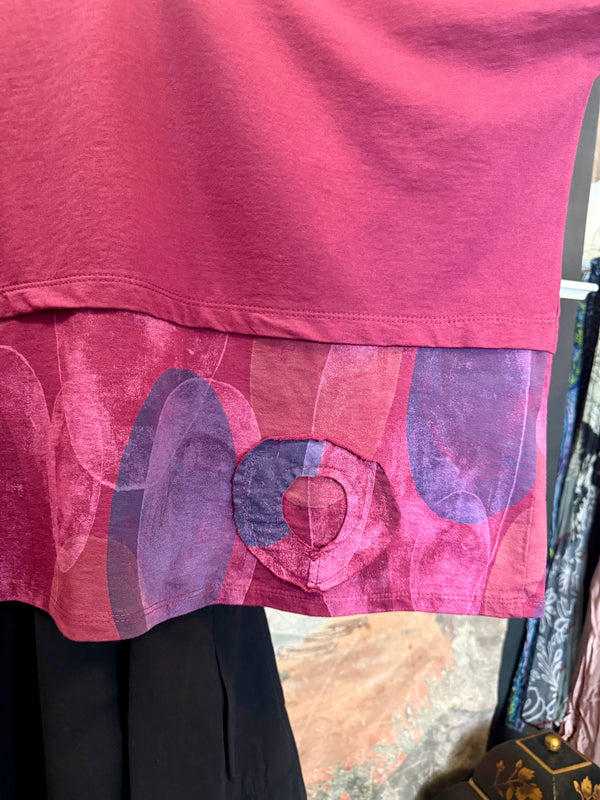 91865 Artsy Patch Pullover-Bordeaux