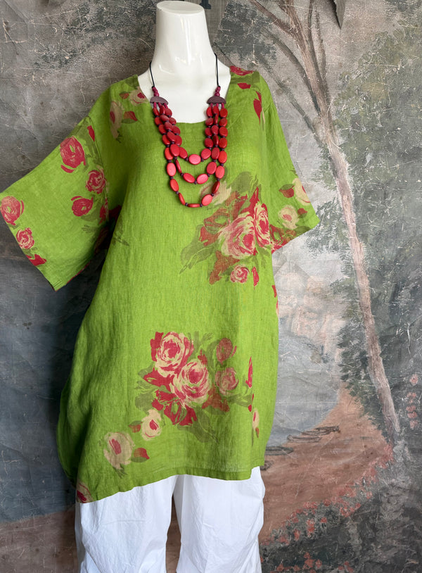 90645-62 Rose Pocket Tunic-KIWI