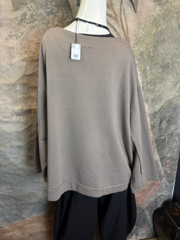 92052 Vintage Pullov Sweatshirt Top-Mocha