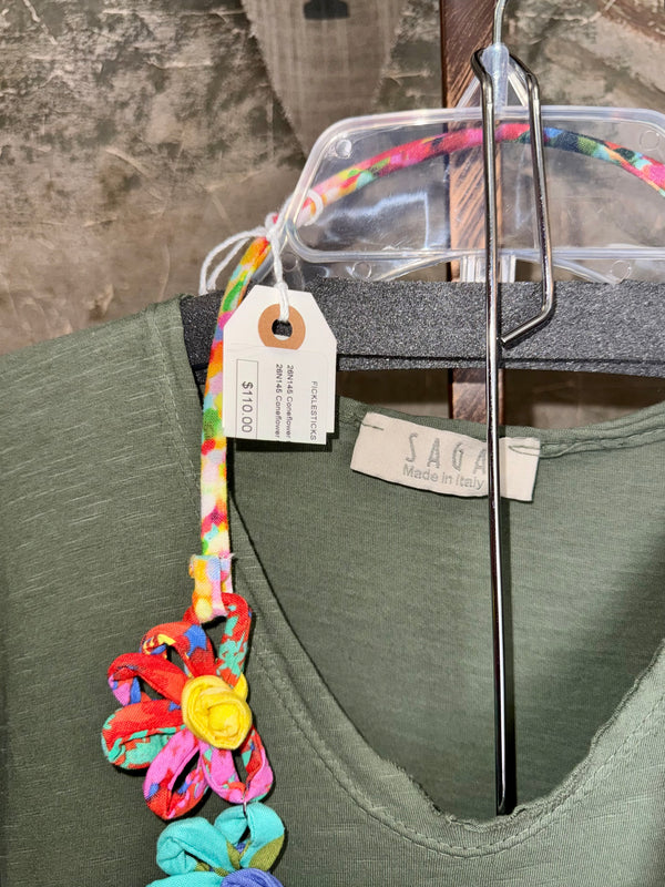 26N145 Coneflower Combo Necklace-A Spring Mix