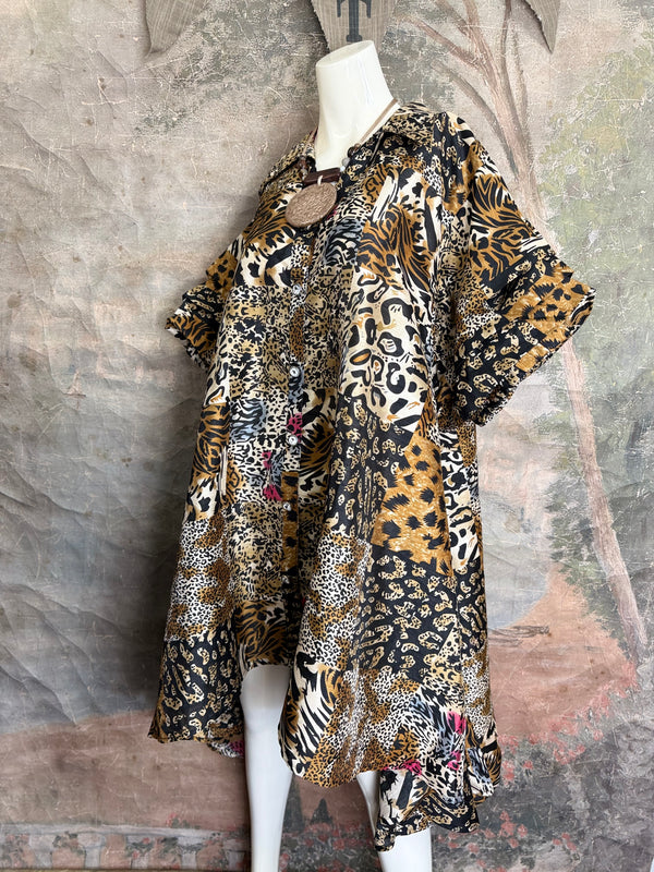 AD26-01 The High-Low Echo Dress-Safari Flair