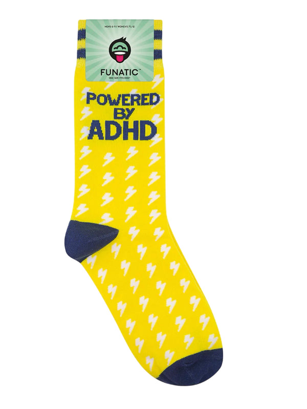 Art To Wear Novelty Socks-Powered By ADHD 😵‍💫
