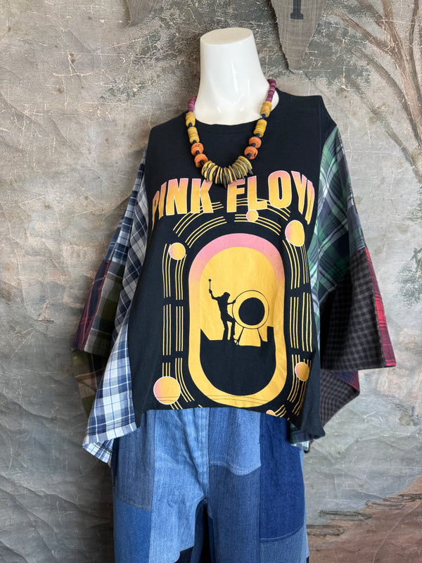 5576 Flannel Band Tee Topper-E